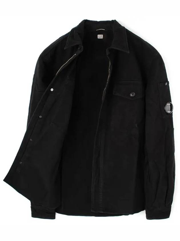 Lens Two Pocket Shirt Zip Up Jacket Black - CP COMPANY - BALAAN 9