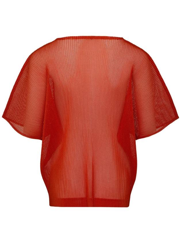 Tatami July Short Sleeve T-Shirt Terracotta - ISSEY MIYAKE - BALAAN 3