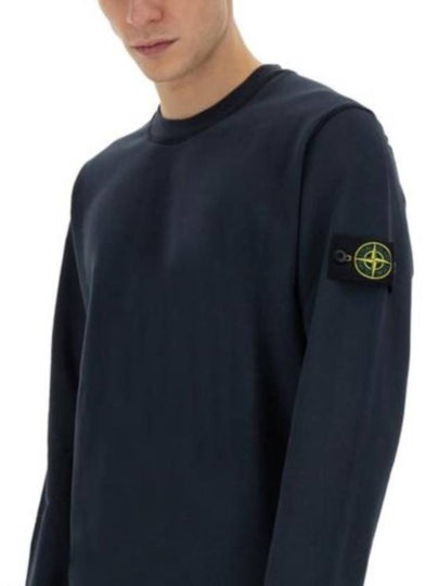 Wappen Patch Garment Dyed Sweatshirt Navy - STONE ISLAND - BALAAN 2