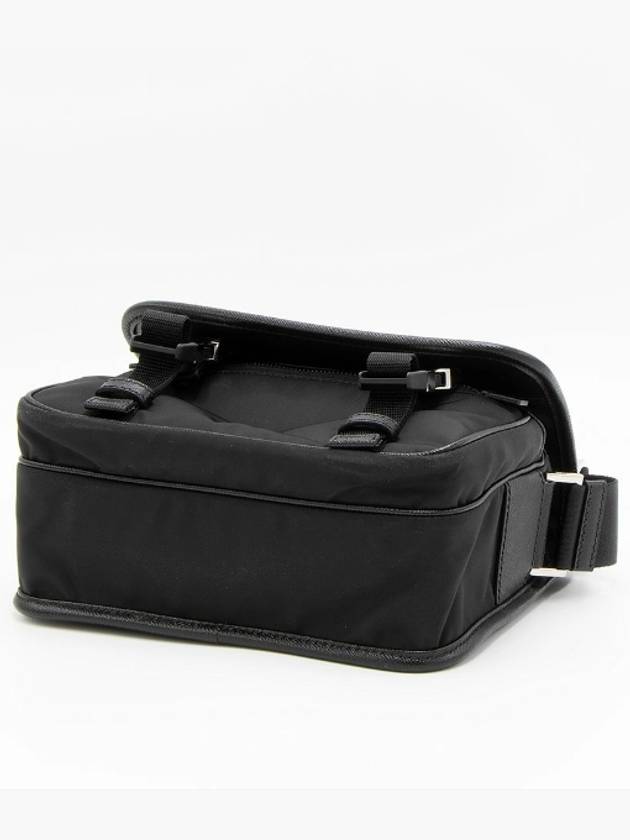 Re-Nylon Saffiano Leather Cross Bag Black - PRADA - BALAAN 5