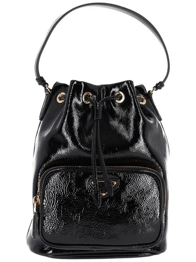 Duet Naplak Patent Leather Bucket Bag Black - PRADA - BALAAN 2