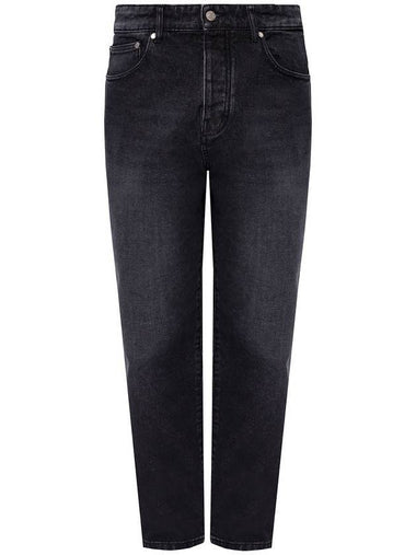 Men's Cropped Slim Fit Jeans Black - AMI - BALAAN 1