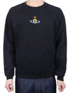 Embroidered Logo Cotton Sweatshirt Black - VIVIENNE WESTWOOD - BALAAN 2