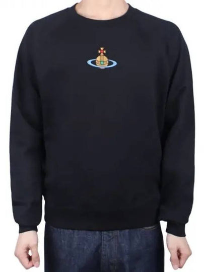 Embroidered Logo Cotton Sweatshirt Black - VIVIENNE WESTWOOD - BALAAN 2