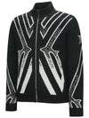 Official M BIG LOGO INTARSIA WIND BLOCK ZIP UP CARDICAN BK - ANEWGOLF - BALAAN 3