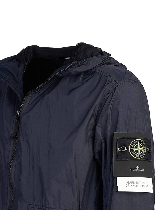 Crinkle Wappen Patch Hooded Jacket Navy - STONE ISLAND - BALAAN 6