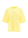 Logo Cotton Short Sleeve T-Shirt Yellow - MARNI - BALAAN 2