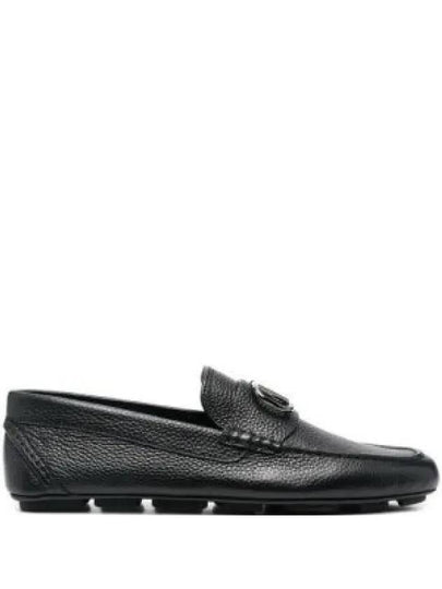 V Logo Driving Shoes Black - VALENTINO - BALAAN 2