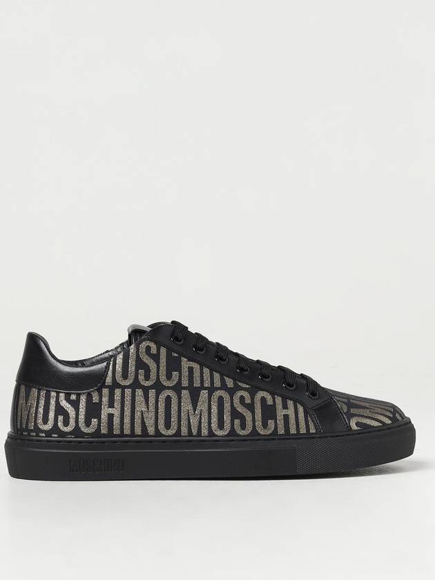 Sneakers Moschino Couture in pelle e tessuto con logo jacquard - MOSCHINO - BALAAN 1