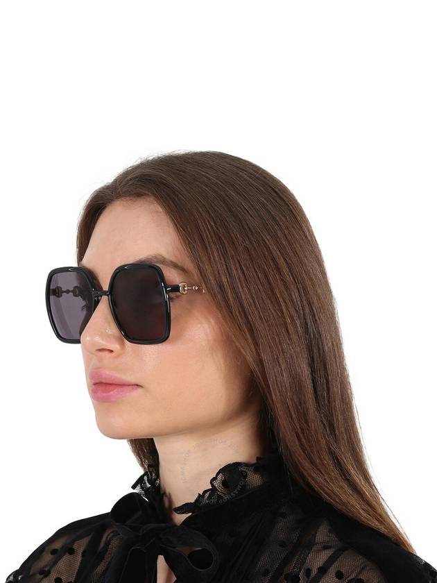 Eyewear Women's Horsebit Square Sunglasses Black - GUCCI - BALAAN 3