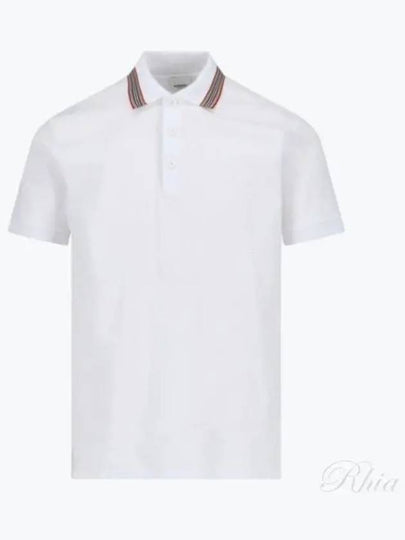 Cotton Polo Shirt White - BURBERRY - BALAAN 2