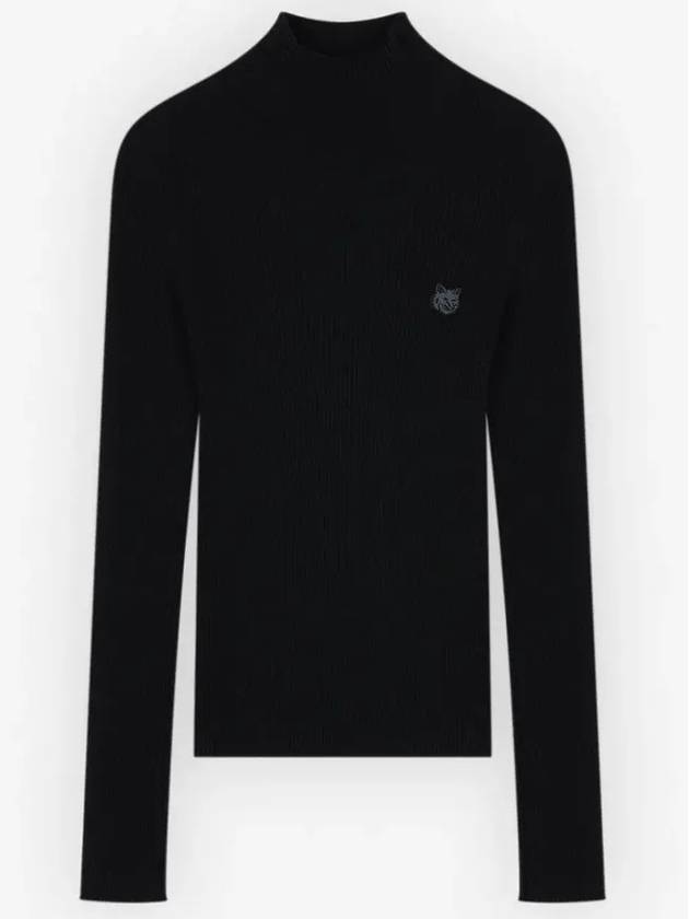 Bold Fox Head Patch Turtleneck Black - MAISON KITSUNE - BALAAN 2