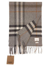 Classic Check Cashmere Scarf Grey - BURBERRY - BALAAN 4