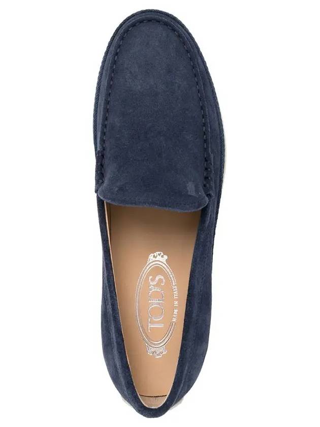 Men's Suede Slip-ons Loafers Blue - TOD'S - BALAAN 5