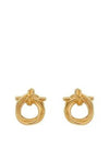 Twisted Gancini Earrings Gold - SALVATORE FERRAGAMO - BALAAN 2