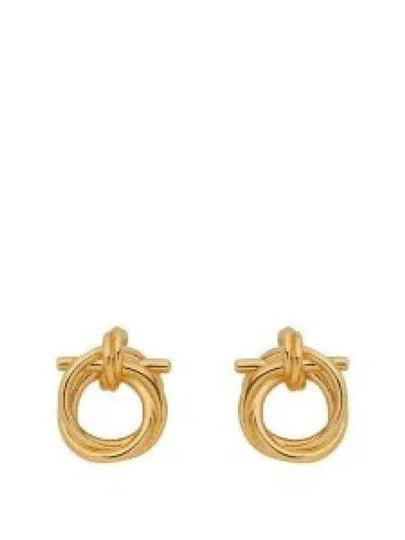 Twisted Gancini Earrings Gold - SALVATORE FERRAGAMO - BALAAN 2