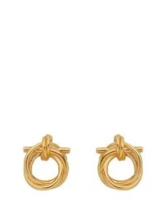 Twisted Gancini Earrings Gold - SALVATORE FERRAGAMO - BALAAN 2