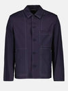 Workwear Cotton Silk Canvas Jacket Navy - DIOR - BALAAN 2