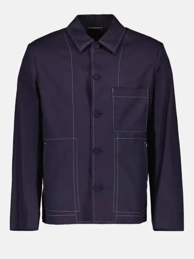 Workwear Cotton Silk Canvas Jacket Navy - DIOR - BALAAN 2