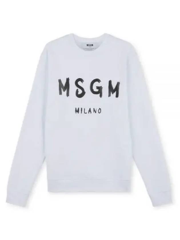 Milano Brushed Logo Sweatshirt White - MSGM - BALAAN 2