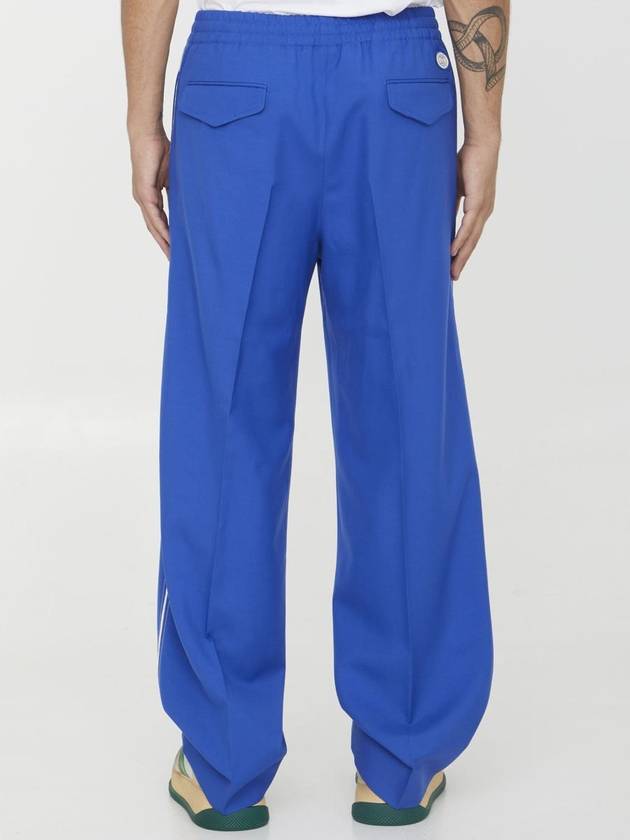 Interlocking G Wool Mohair Track Pants Blue - GUCCI - BALAAN 5