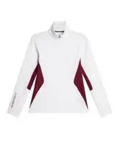 Cookies Mid Layer Quarter Zip Long Sleeve T-Shirt White Cabernet - J.LINDEBERG - BALAAN 2