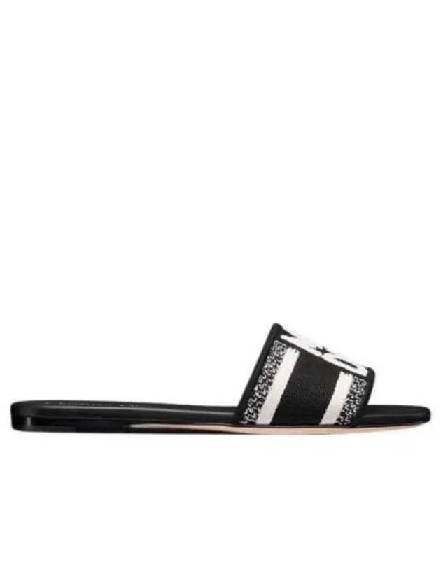 Dway Embroidered Cotton Slide Black White - DIOR - BALAAN 2