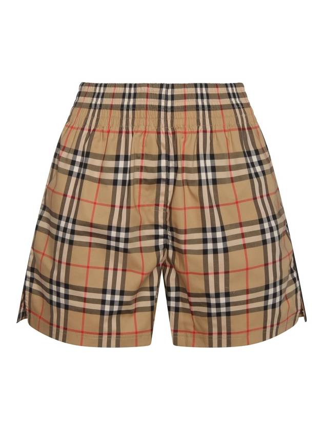 Banding Check Cotton Shorts Beige - BURBERRY - BALAAN 1