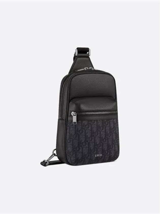 Rider 2.0 Oblique Jacquard Sling Bag Black - DIOR - BALAAN 3