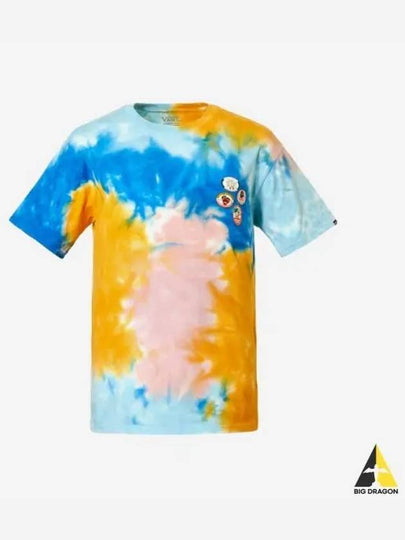 FRESH PAIR TIE DYE T SHIRT BLUE GLOW TEAL - VANS - BALAAN 1