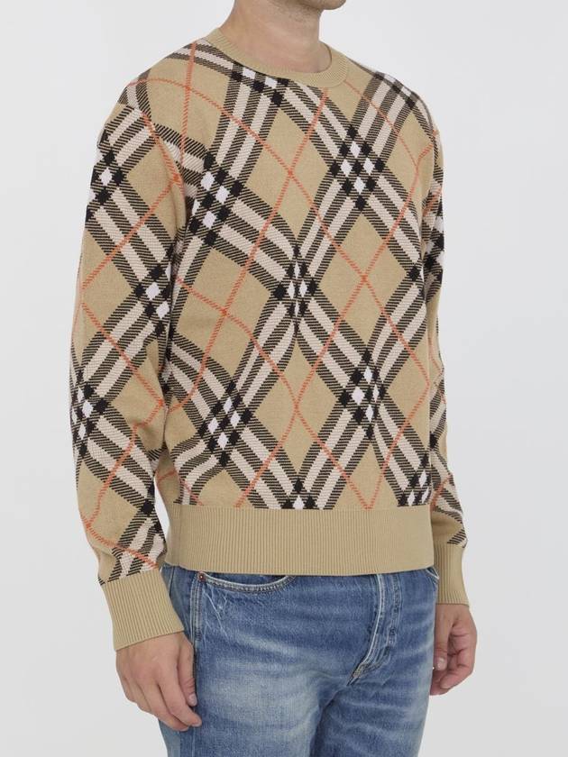 Nova Check Knit Top Brown - BURBERRY - BALAAN 3