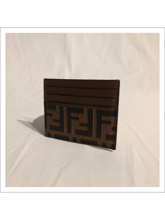 FF Logo Pattern Card Wallet Brown - FENDI - BALAAN 3