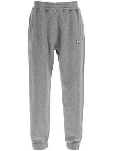 Bold Fox Head Patch Jogger Track Pants Grey - MAISON KITSUNE - BALAAN 1