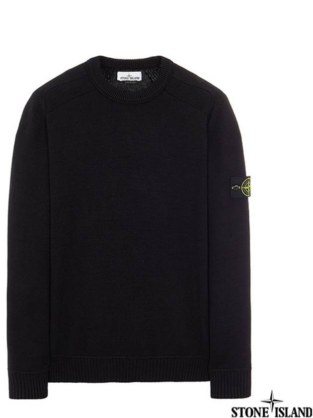 Winter Cotton Crewneck Knit Top Navy - STONE ISLAND - BALAAN 2