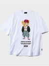 EL Amekaji Bear Overfit Short Sleeve T-Shirt White - ELIMENO - BALAAN 2