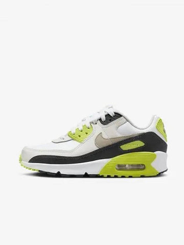 Air Max 90 Junior Sneakers White Cyber Dark Smoke Gray Khaki HF6358 103 698114 - NIKE - BALAAN 1