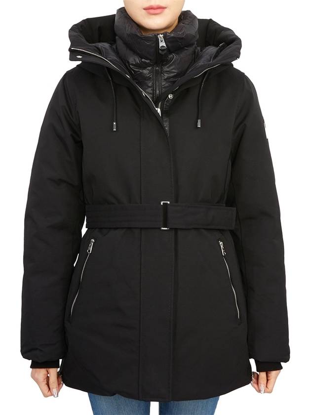 JENI NF BLACK Women s Hooded Padded Jumper Parka Semi Fit - MACKAGE - BALAAN 4