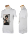 Men's Claudius Gangster Short Sleeve T-Shirt White - NEIL BARRETT - BALAAN 3