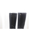 Black leather chain long boots size 37 - CHANEL - BALAAN 5