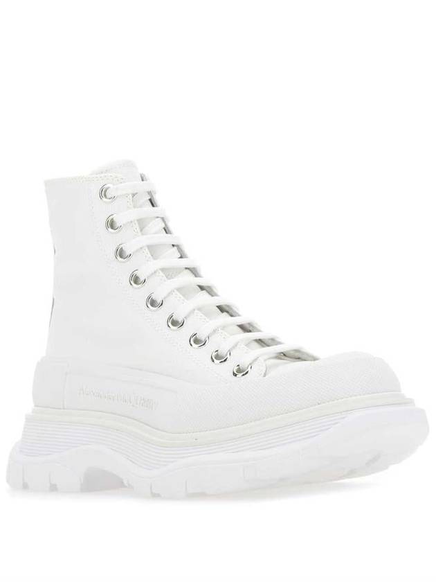 Tread Slick Lace-Up High Top Sneakers White - ALEXANDER MCQUEEN - BALAAN 3