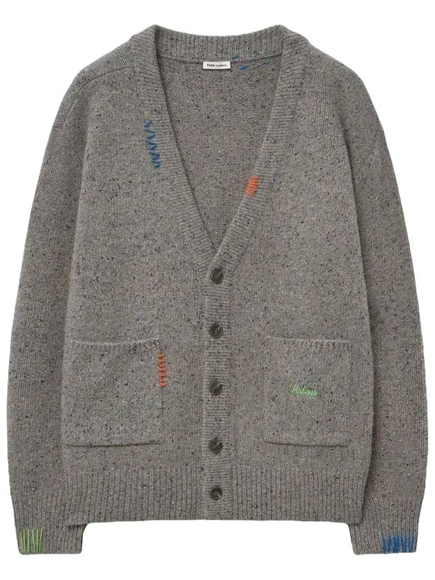 Stitch Point Oversized Cardigan Grey - TABB LUDENS - BALAAN 1