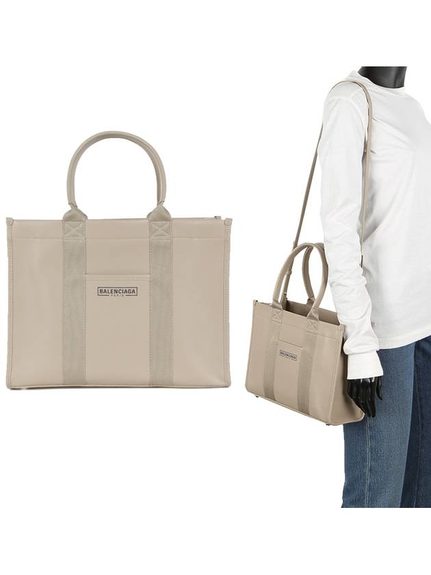 Hardware Small Cross Tote Bag Beige - BALENCIAGA - BALAAN.