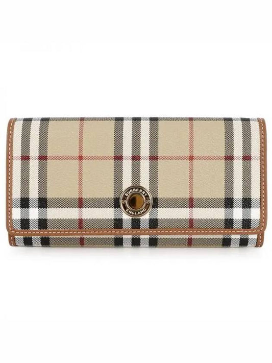 Vintage Check Flap Long Wallet Beige - BURBERRY - BALAAN 2