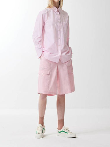 Boy fit pink striped cotton shirt 0046 - VOYONN - BALAAN 1