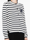 Maison Kitsune Fox Head Intarsia Women s Striped Cardigan MW00502 S492 - POLO RALPH LAUREN - BALAAN 3