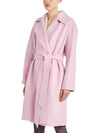 Totem Belt Virgin Wool Single Coat Pink - MAX MARA - BALAAN 2