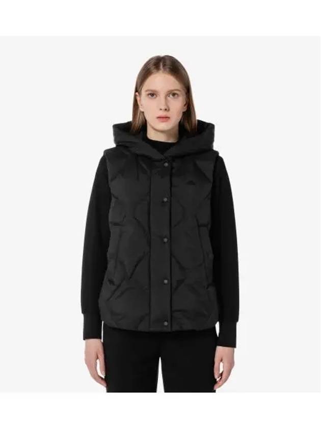 Women s Hooded Quilted Down Vest Black - LACOSTE - BALAAN 1