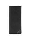 Triangle Logo Saffiano Long Wallet Black - PRADA - BALAAN 1