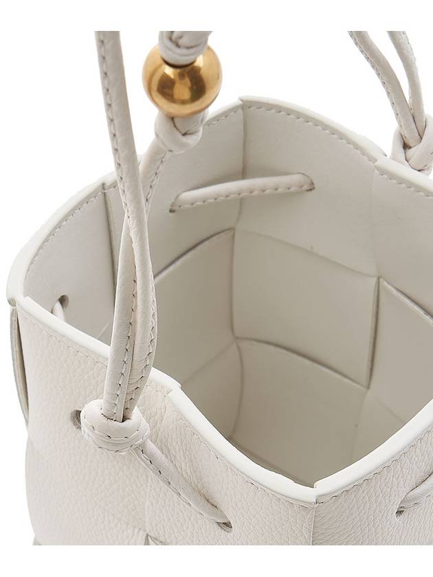 Cassette Intrecciato Mini Bucket Bag White - BOTTEGA VENETA - BALAAN 9