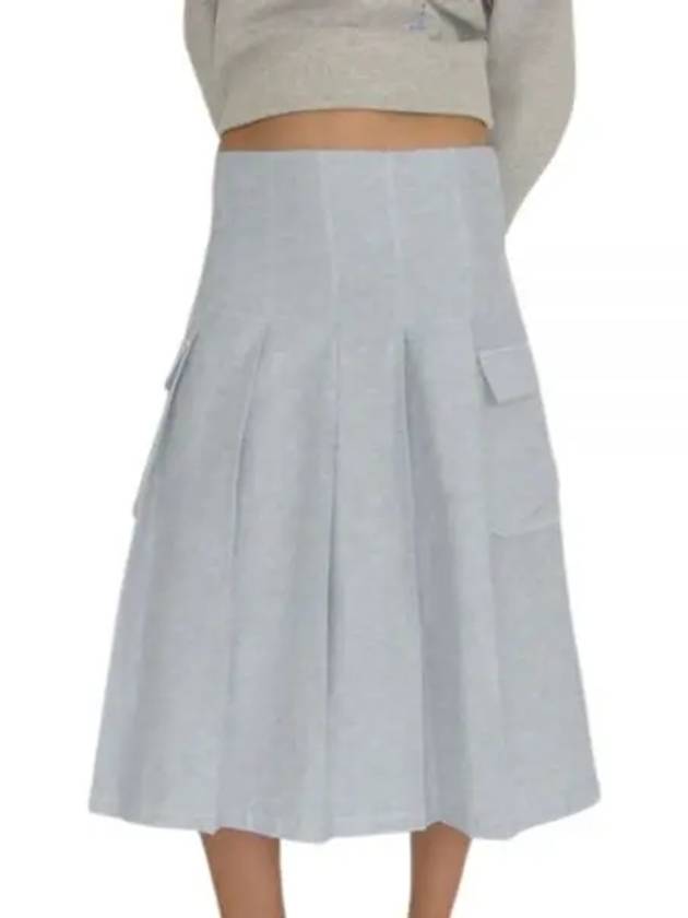 Pinet low waist midi pleated skirt light blue - PALOMA WOOL - BALAAN 2